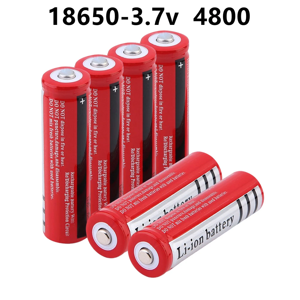 18650 Lithium Battery 3.7 V Volt 4800mah BRC 18650 Rechargeable Battery Li-ion Lithium Batteries For Power Bank Torch