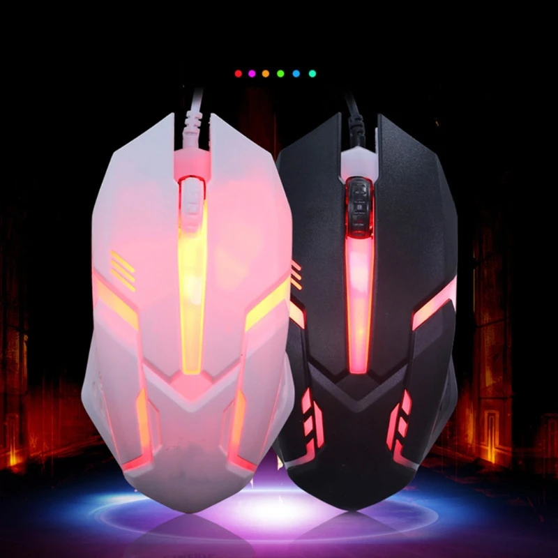 Ergonomic Wired Gaming Mouse Button LED 1000 DPI USB Computer Mouse Gamer Mice S1 Silent Mause With Backlight For PC Laptop