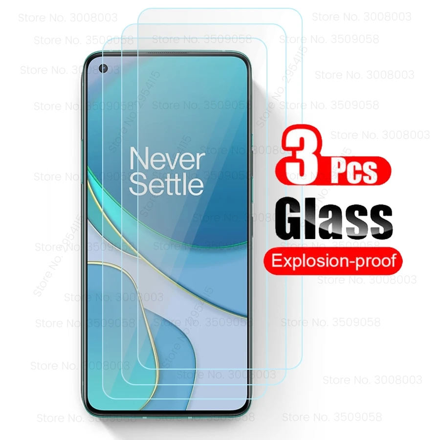 3pcs oneplus8t protective glass for oneplus 8t tempered glass for oneplus nord 2 n10 n100 n200 ce 5g screen protector film cover