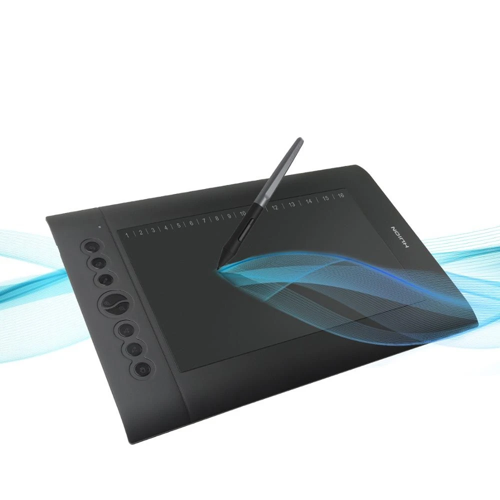Huion H610 PRO V2 Digital Graphic Tablets Artist Design Drawing Tablet Tilt Function Battery-Free Pen Tablets for Win and Mac