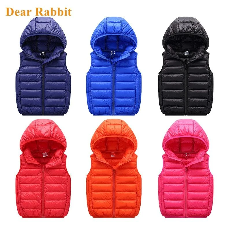 Fashion Kids Vest Children's Hooded Vest Spring Autumn winter Waistcoats Boys Outerwear toddler Coats Teenage baby girl clothes