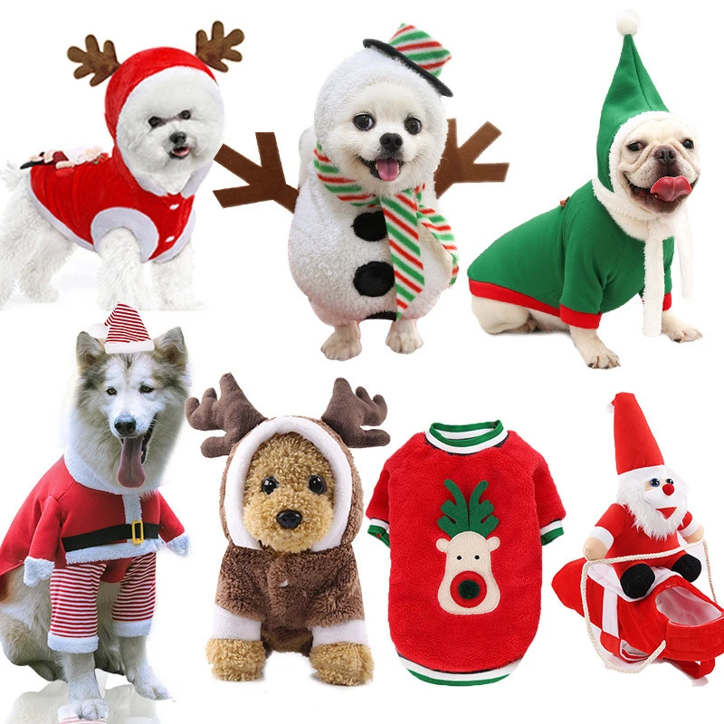 Cartoon Dog Clothes Halloween Costumes Dogs Cat Hoodies Chihuahua Winter Dog Coat Pet Clothing Small Dogs Cats Clothes Christmas