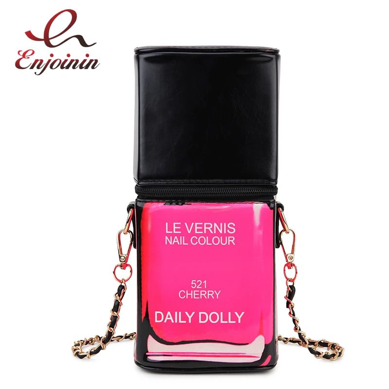 Nail Polish Bottle Shape Purses and Handbags for Women Fashion Crossbody Bags Chain Shoulder Bags Female Designer Cosmetic Bag