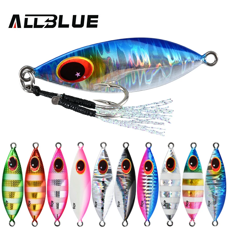 ALLBLUE ATLAS Metal Jig Spoon Lure 14G 20G 30G 40G 60G Artificial Bait Shore Slow Jigging Super Hard Saltwater Lures Long Shot I