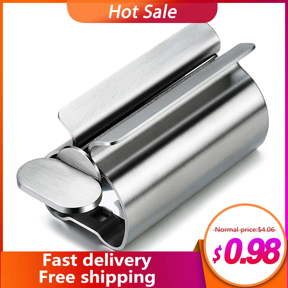 Newest Toothpaste Tube Squeezer Toothpaste Roller Stainless Steel Labor Saving Toothpaste Tube Wringer #CW