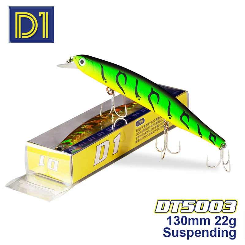 D1 wobblers for pike Fishing 2020 orbit Minnow Suspending Fishing Lure 130mm 22g wobbler jerkbait quality Diving fishing tackle