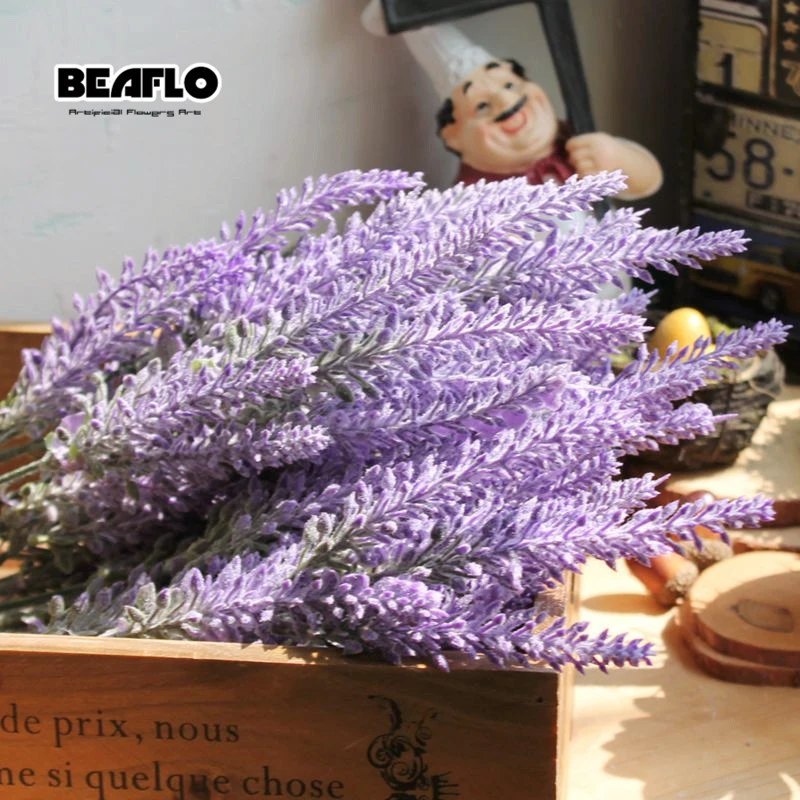 Romantic Provence Lavender Flower Silk Artificial Flowers plants Fake Artificiales Flores Wedding Home Garden Table Decoration