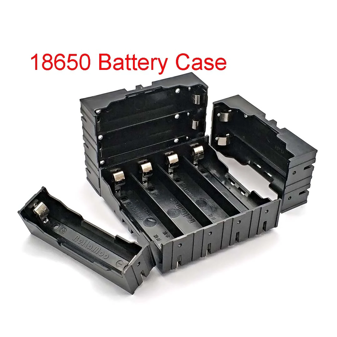 New Black DIY 1/2/3/4 Section Plastic Battery Case Holder Storage Box For 18650 Rechargeable Battery 3.7V DIY