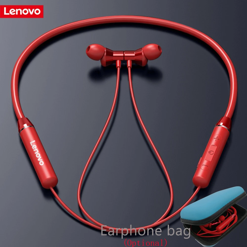 Original Lenovo HE05 Bluetooth 5.0 Wireless Headset Magnetic Neckband Sports Running Earphone Earplug Waterproof Noise Canceling