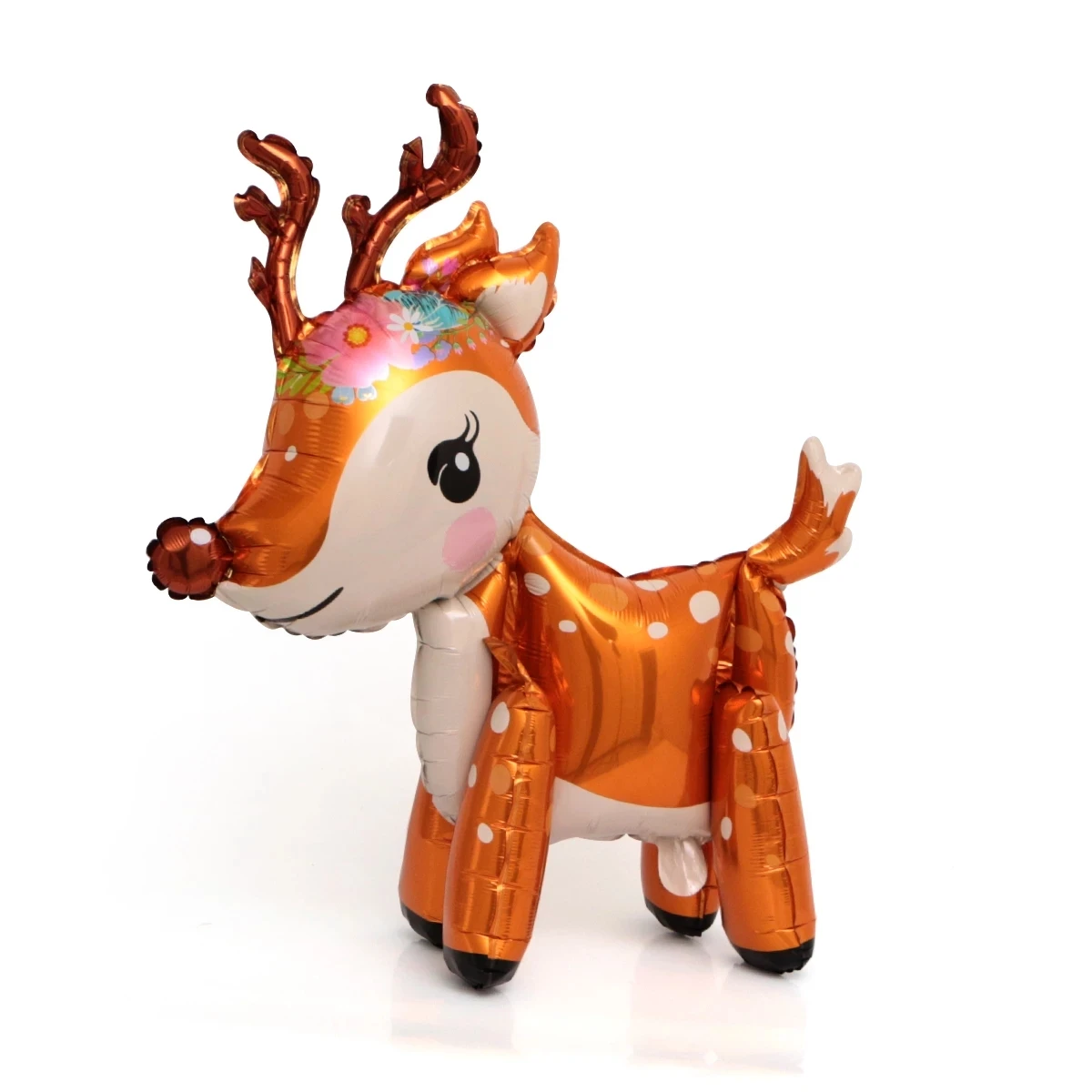 1 pc cute 4D deer balloons walking deer animal balloons for Christmas party decor kids birthday decorations deer toys foil globe