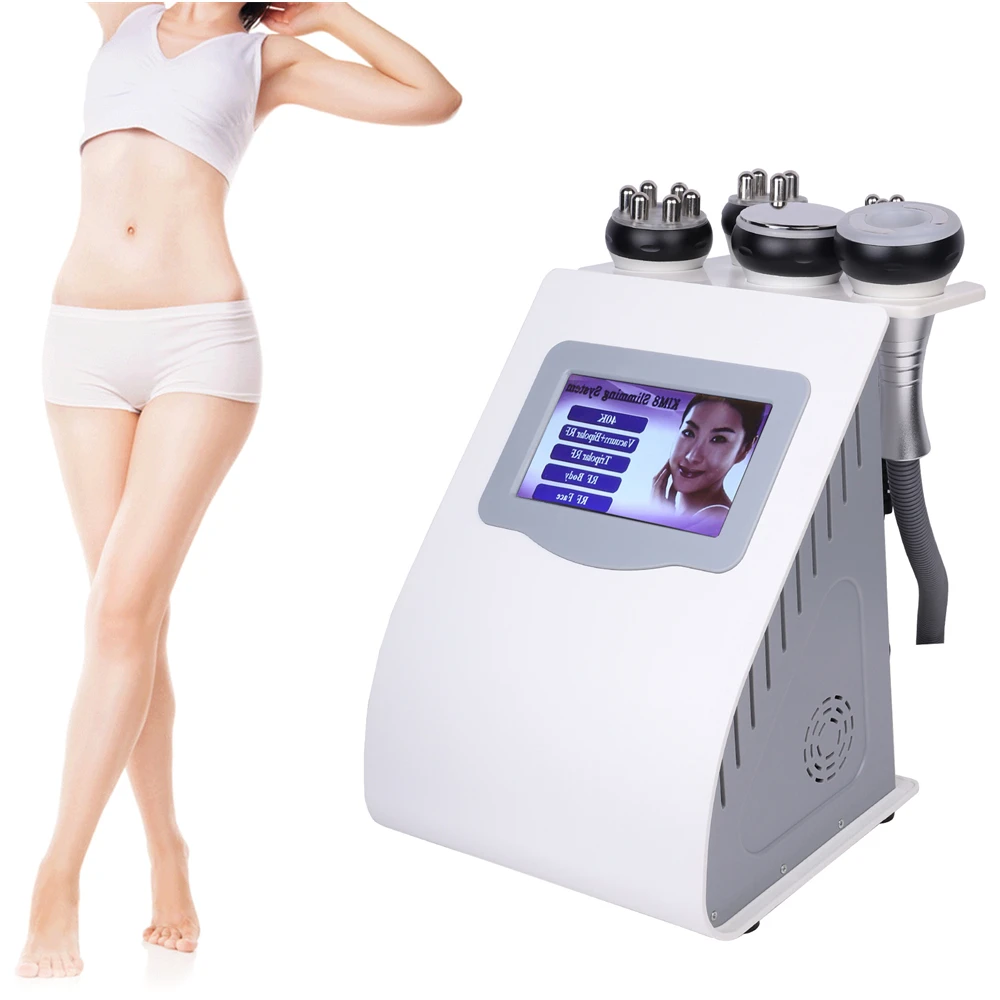 NEW 5 in 1 Vacuum Lipo Ultrasonic Cavitation Radio Frequency Multipolar RF Body Slimming Machine Skin Lifting Tighten Anti-wrink