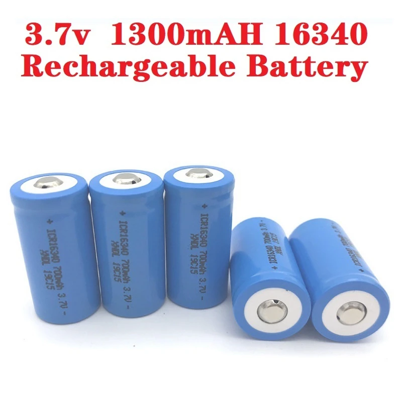 20Pcs 1300mAh Rechargeable 3.7V Li-ion 16340 Batteries CR123A Battery LED Flashlight Travel Wall Charger For 16340 CR123A