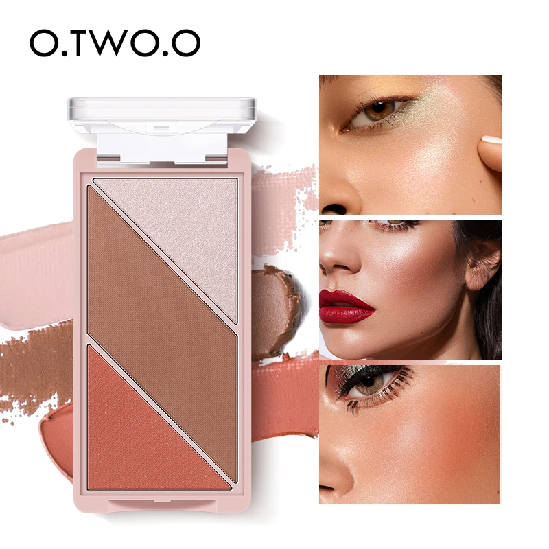 O.TWO.O Contour Palette Bronzer Highlighter Powder Blush 3 in 1 Makeup Palette Concealer Highlighter For Face Sculpt Makeup