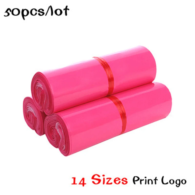 New Pink Courier Bags Big Size Frosted Storage Bag Waterproof Bag Self-Seal PE Material Envelope Mailer Postal Mailing Pack Bags