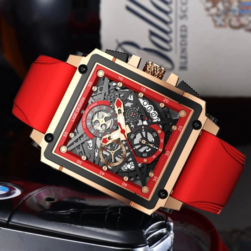 New Creative Men Watch Top LIGE Brand Luxury Watches Mens Casual Waterproof Sport Watch For Men Fashion Automatic Date Clock