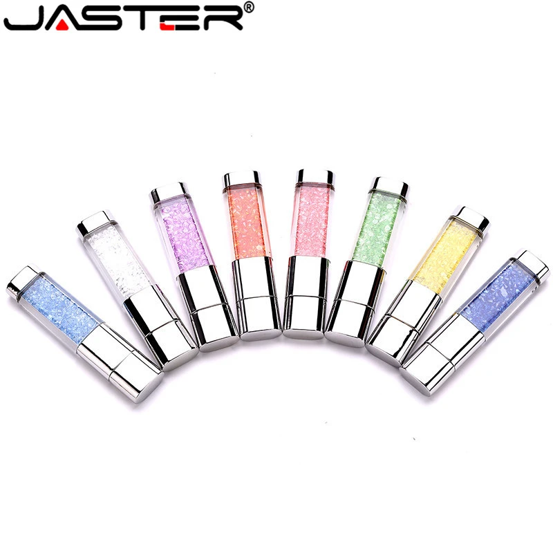 JASTER Brand New Crystal Elements USB Flash Drives USB 2.0 Memory Flash Stick U Disk Pendrive 4GB 16GB 32GB 64GB Christmas Gift