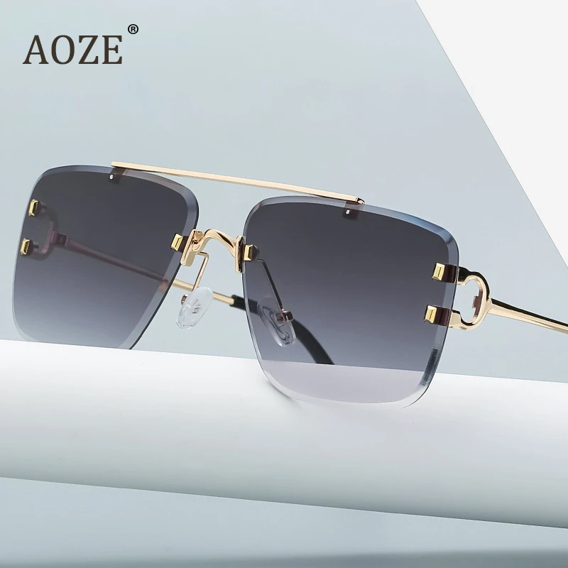 Fashion Cool Unique Rimless Style Spikes Rivets Sunglasses Vintage Women Men Brand Design Sun Glasses Oculos De Sol