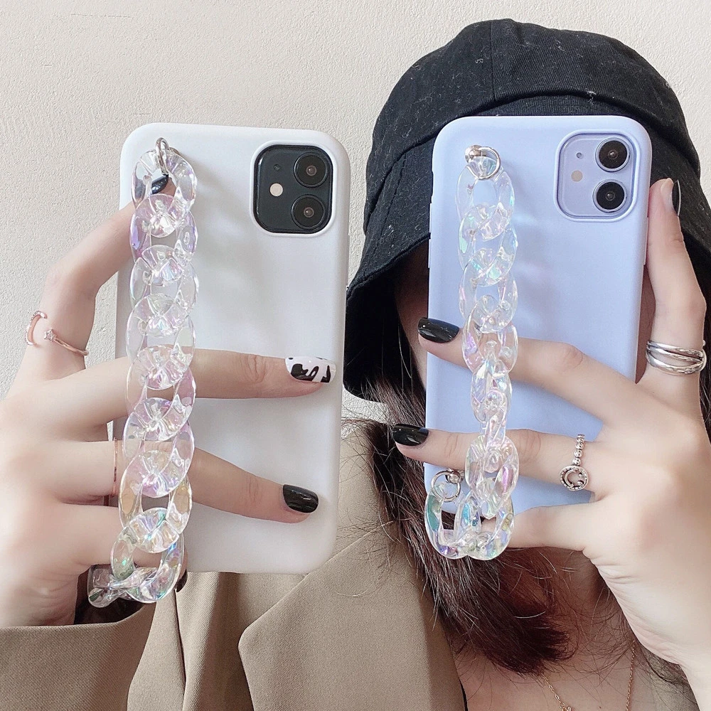 For Samsung Galaxy A51 A71 A50 A70 A42  A21 A31 A41 M31 A10 A20 A30 A40 A01 Core Case Bracelet Chain Crystal Soft Silicone Cover