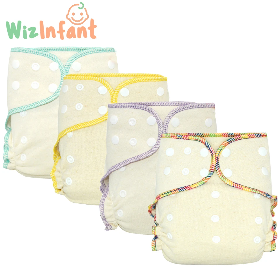 WizInfant OS Hybrid Fitted Cloth  Diaper Washable Eco-friendly  Baby Diapers Ecological Adjust, High Absorbency for 5-15kg Baby