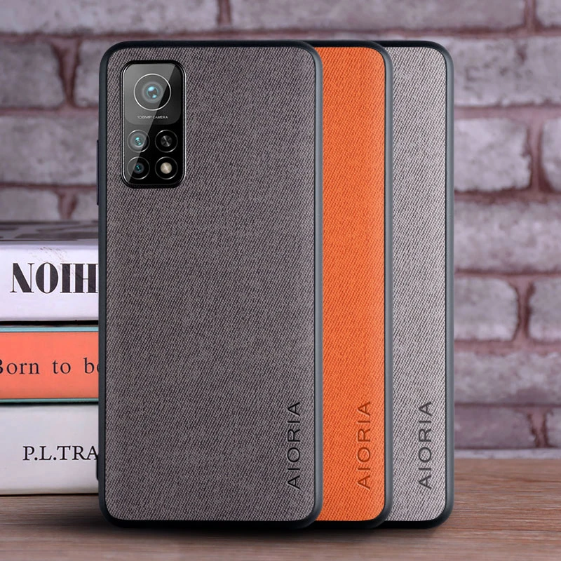 Case for Xiaomi Mi 10T Pro Lite 5G coque Luxury textile Leather skin soft TPU hard phone cover for xiaomi mi 10t pro case funda