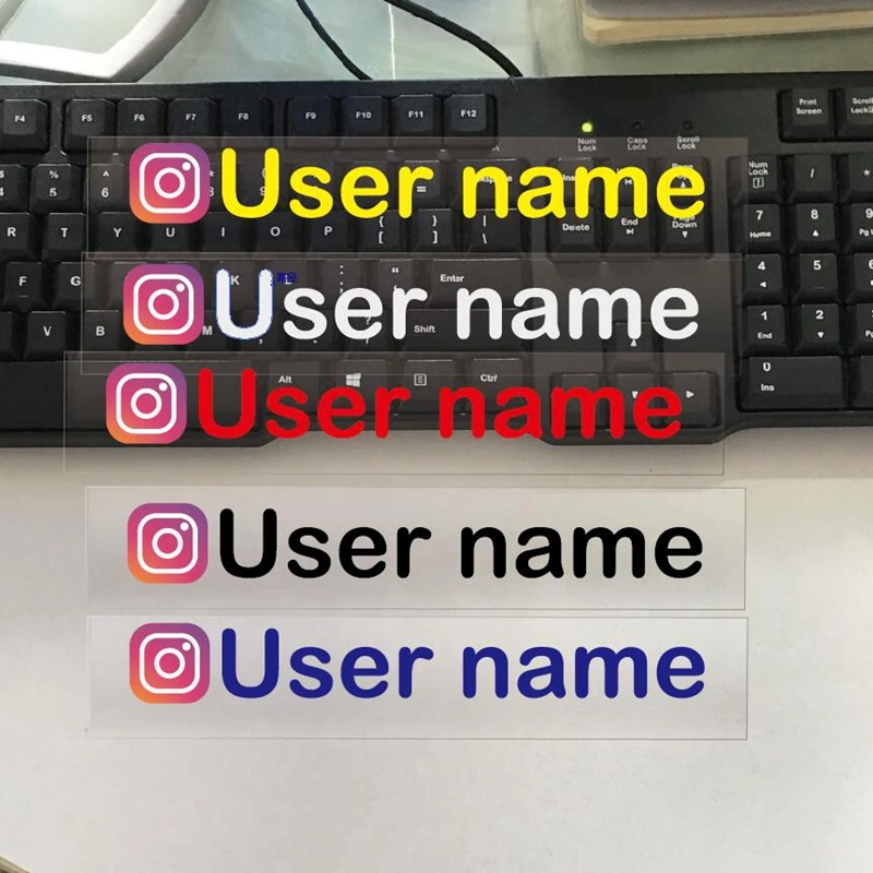 Personalized Custom Text For Instagram Username Waterproof Car and Motorcycle Stickers Decals