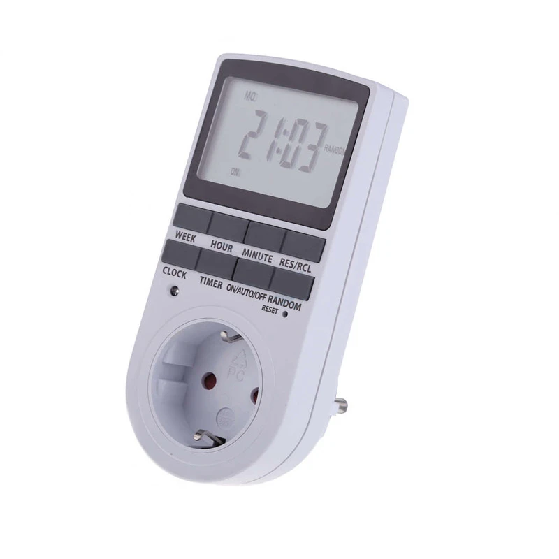 Electronic digital timer switch UK US AU EU FR kitchen timer 24 Hour cyclic programmable timing socket