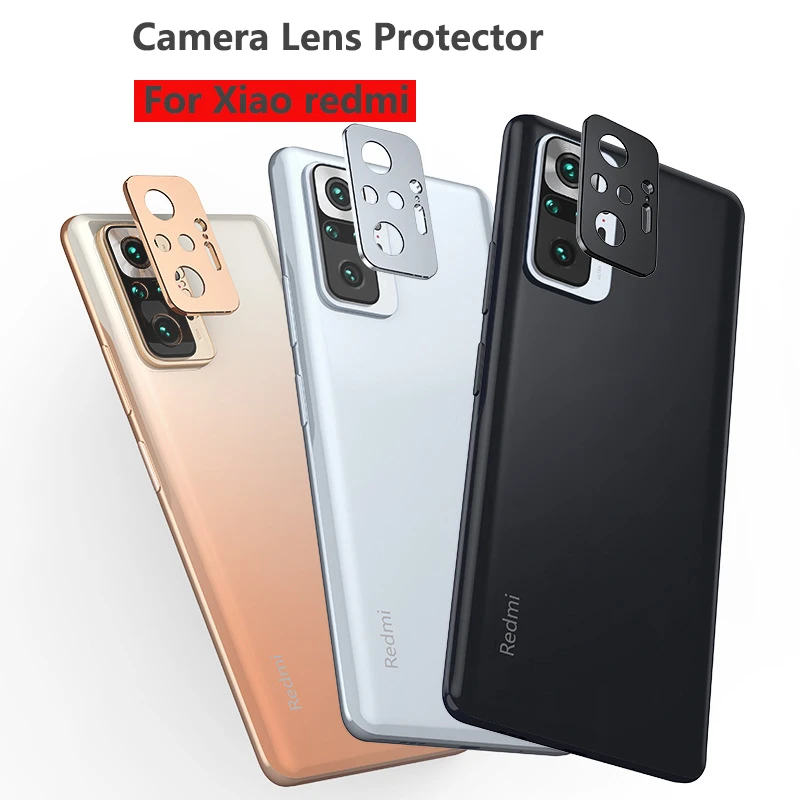 Camera Lens Ring Case For Xiaomi Redmi Note 10 10S 10pro 9 Pro 9S 9 Screen Protector Metal Frame Back Full Cover Rear Protection