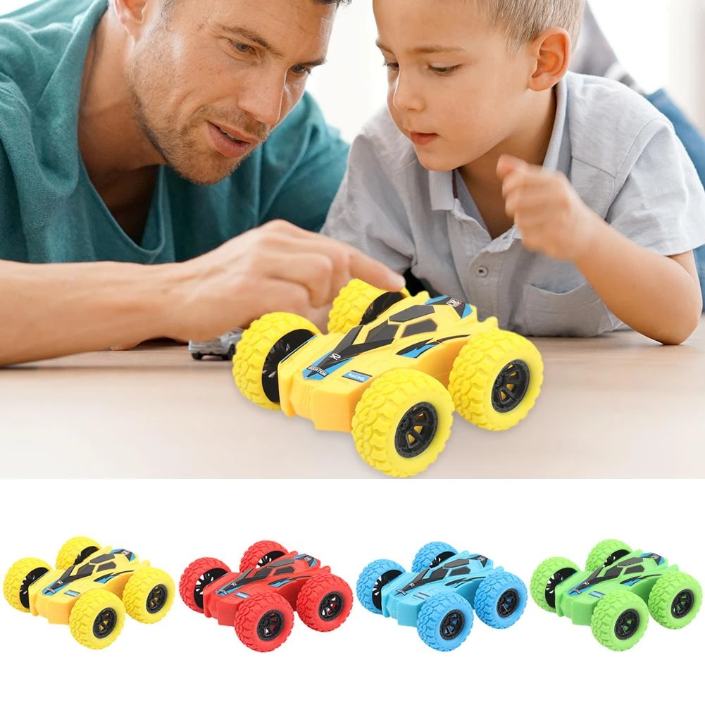 Fun Double-Side Vehicle Inertia Safety Crashworthiness and Fall Resistance Shatter-Proof Model for Kids Toy Car