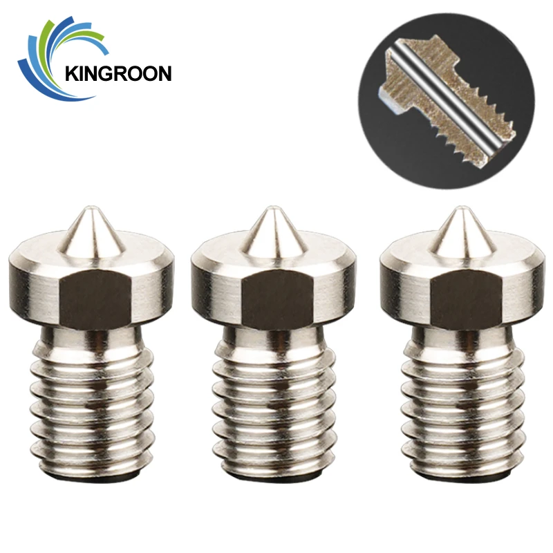 KINGROON E3D V5 V6 Nozzle M6 Thread 0.2mm 0.4mm Titanium Alloy Nozzles 3D Printer Extruder Hotend Nozzle for 1.75mm Filament