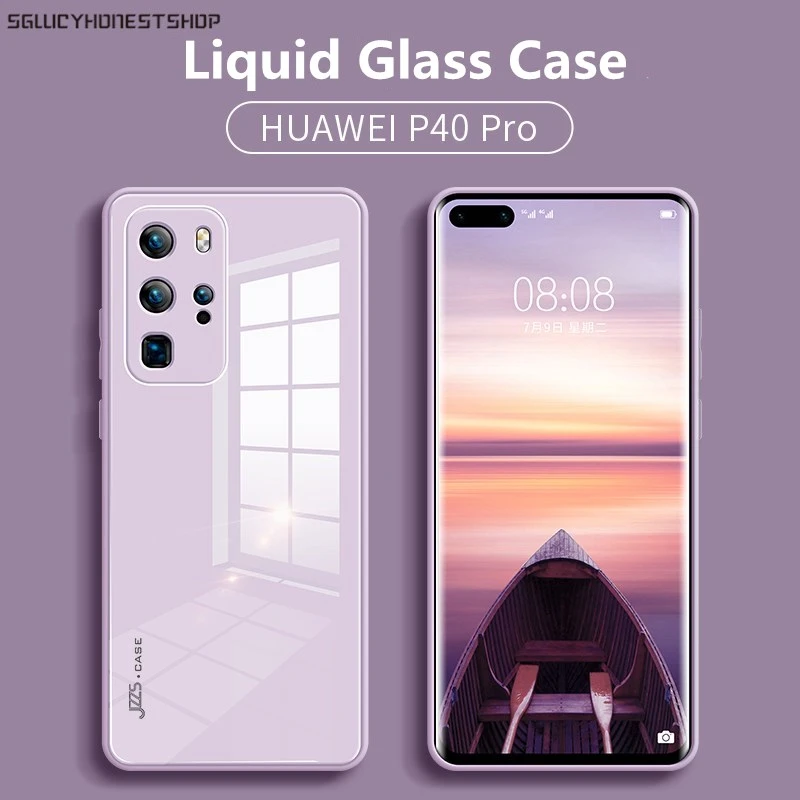 Original Liquid Tempered Glass Case For HuaWei P40 Pro Plus P30 Pro Nova 6 5G Nova 7 SE Pro Cell Phone Lens Protection Cover