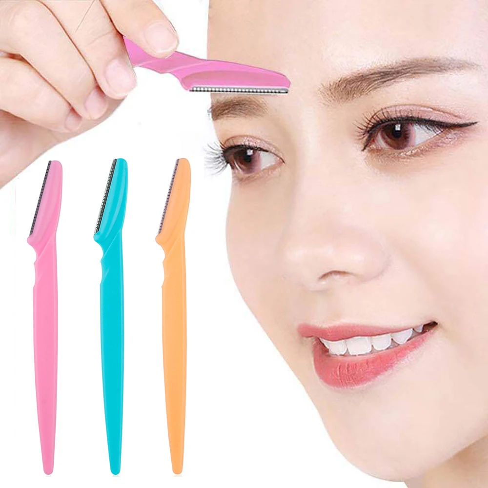 3/5PCS Eyebrow Trimmer Razor Hair Face Facial Remover Shaper Dermaplaning epilator Eye Brow Razors Makeup Tool Kit for Women Man