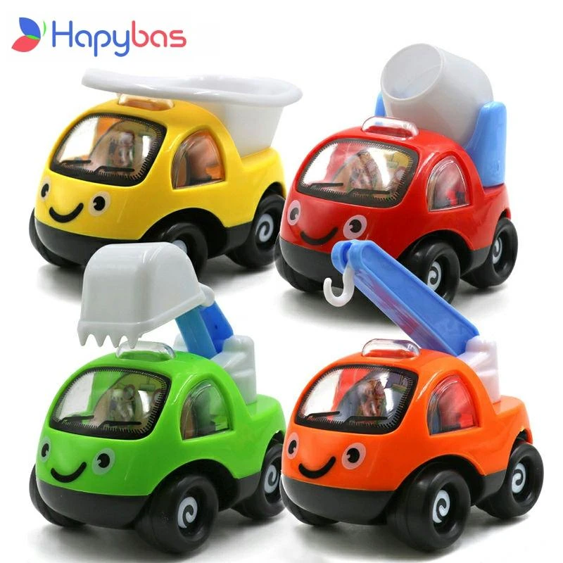 Super Cute Mini Cartoon Cars Engineering vehicles Random Color warrior car combination Toys Lovely Gift for Baby Boys and Girls