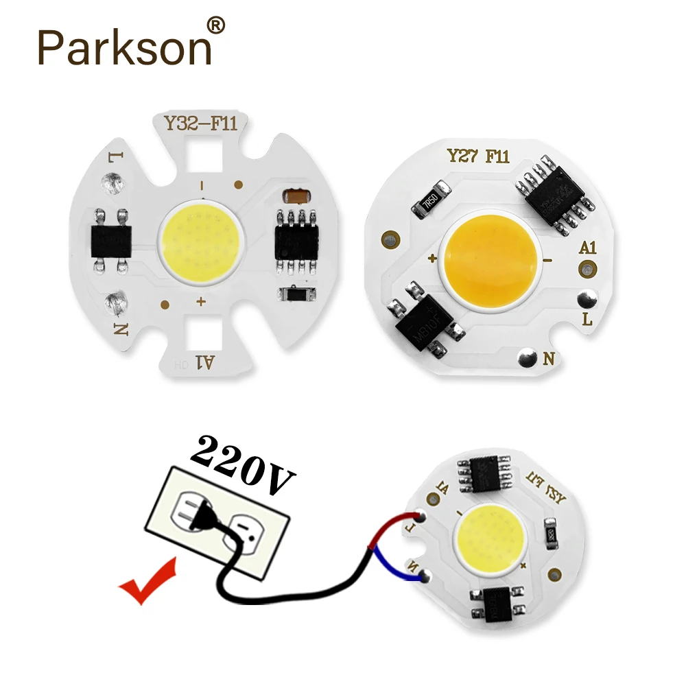 Cob Led Chip Lights Spotlights Lamp 220v Smart 3w 5w 7w 9w 10w 12w Lamp For Flood Light Rectangular No Need Driver Lampara Diy