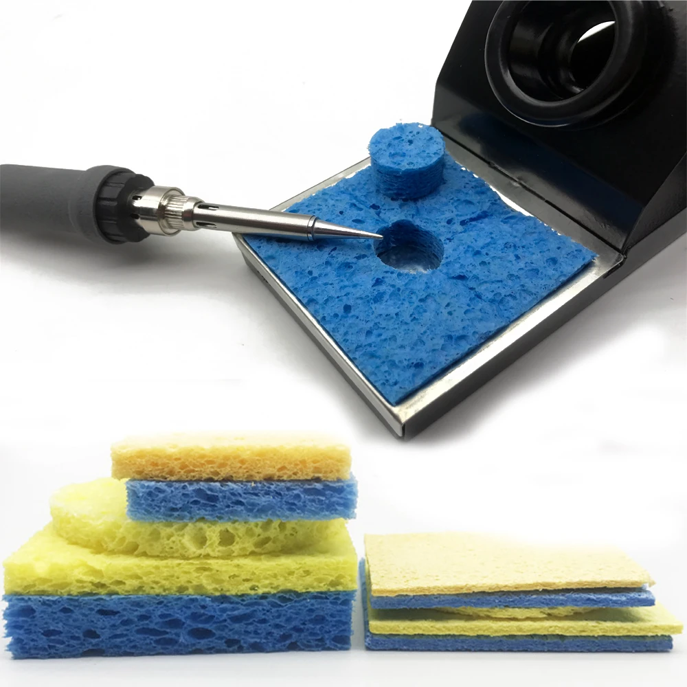 5/10Pcs Yellow/Blue  High temperature resistance Cleaning Sponge Cleaner for Enduring Electric Welding Soldering Iron