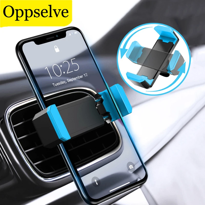 Car Phone Holder For iPhone 13 12 11 X XS 8 7 Samsung S21 S20 360 Degree Support Mobile Air Vent Mount Holder Phone Stand in Car