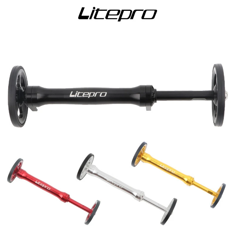 Litepro Rear Racks 4 colors for Brompton Folding Bike Extension bar Block Telescopic Rod Easy Wheel Ultralight