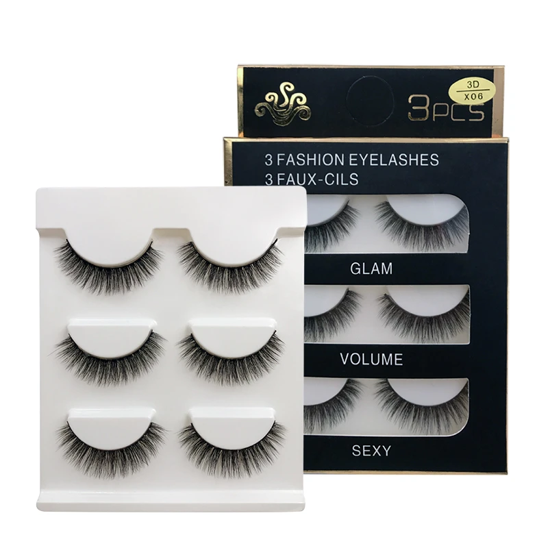 MEISHENJIE 3 Pairs natural false eyelashes thick make ups 3d mink lashes soft eyelash extension fake eyelash long mink eyelashes