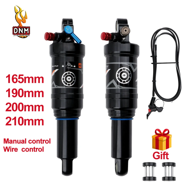 DNM AO38RC soft tail Mtb rear air shock shock absorber wire control lockable rebound 165 190/200mm bicycle rear shock absorber