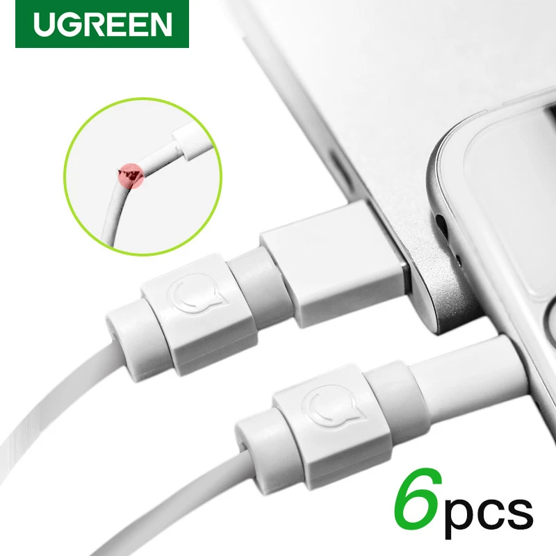 Ugreen USB Cable Protector For iPhone 13 12 iPad iPod Protective Cable USB Cord Protect Cable For iPhone Lightning PVC Wire