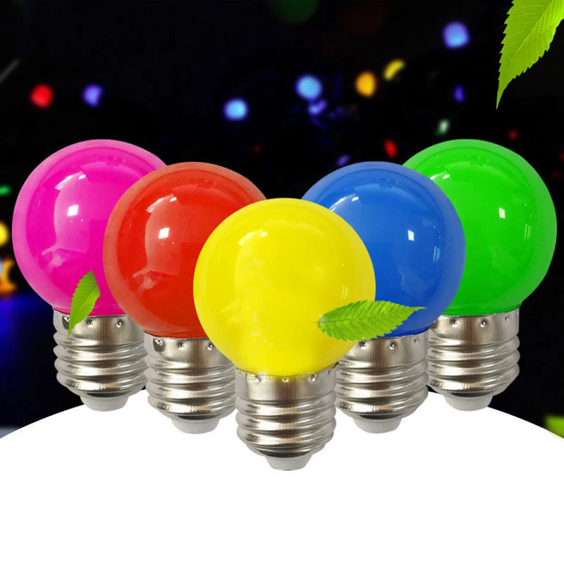 Newest Colorful E27 B22 1W 2W 3W 5W 220V Red Blue Green White Yellow Warm RGB Blubs Energy Saving LED Golf Ball Light Globe Lamp