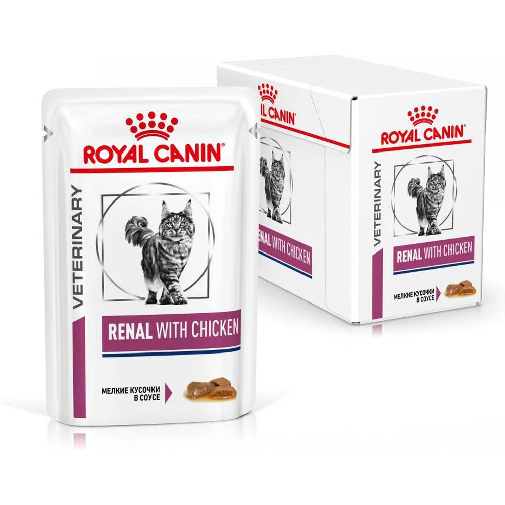 Royal Canin wet food for adult cats with renal insufficiency, chicken (12pcs in pack) 85g dry cat food for cats delicious For cat animal feed