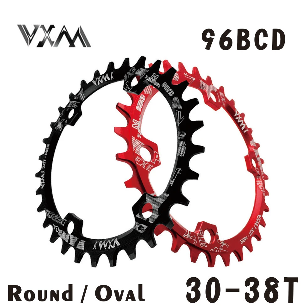 VXM Round Oval 96BCD Chainring MTB Mountain BCD 96 bike 30T 32T 34T 36T 38T crankset Tooth plate Parts for M7000 M8000 M9000