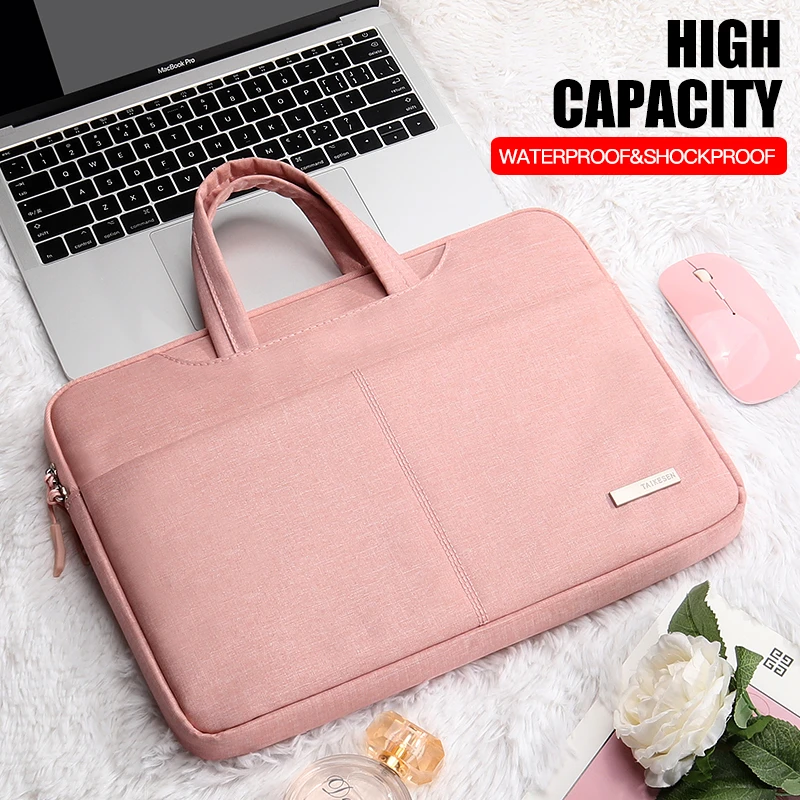 Laptop Bag 13.3 15.6 14 inch Waterproof Notebook Bag Sleeve For Macbook Air Pro 13 15 Computer HP Shoulder Handbag Briefcase Bag