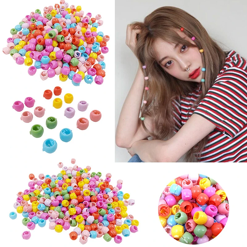 30Pcs/Set Mini Cute Candy Color Hair Claw Clips Beads Hollow Plastic Hairpins for Girls Braids Fashion Simple Headwear