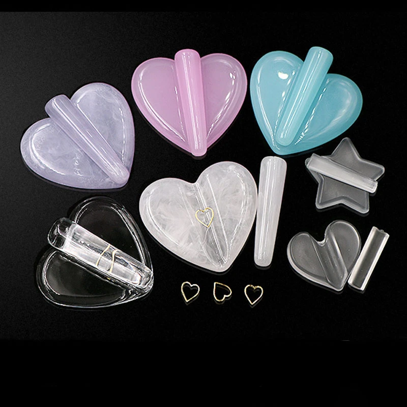 1Pc Star/Heart Shape Nail Art Metal Slice Rivet Embossed Mold Metal Frame Bend Curve Making Model DIY Manicure Tool