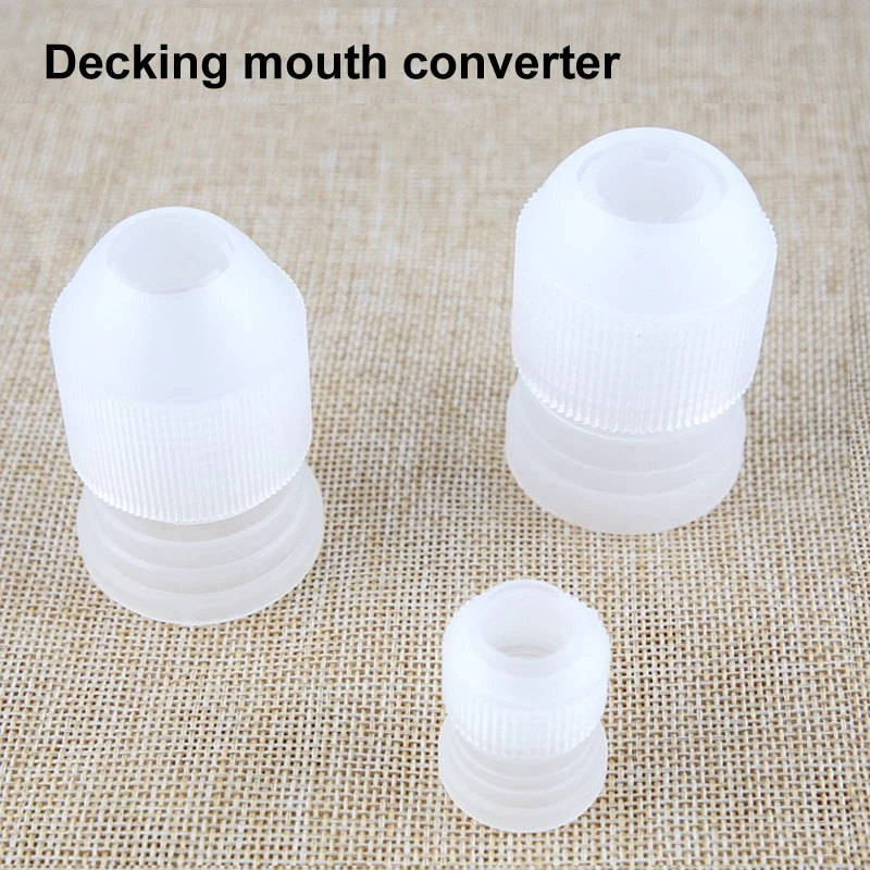 3 Pcs/set S M L  Thicken Piping Bag Home Kitchen Dining Cream Nozzle Pipeline Coupler Russian Nozzle Tips converter