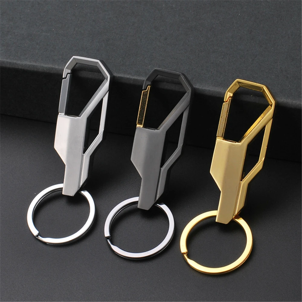 Fashion Stainless Steel Men‘s Keychain Waist Hanging Business Gentleman Keyring Best Gift Key Holder Jewelry