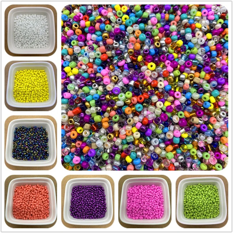 200Pcs 3mm Charm Czech Glass Seed Beads DIY Bracelet Necklace Beads For Jewelry Making DIY Earring Necklace