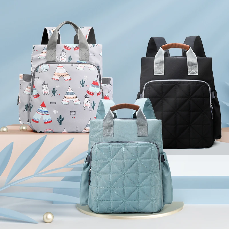 Umaubaby Nylon Solid Diaper Bag Backpack Mummy Travel Handbag Baby Stroller Bag Organizer Maternity Nappy Bag Waterproof