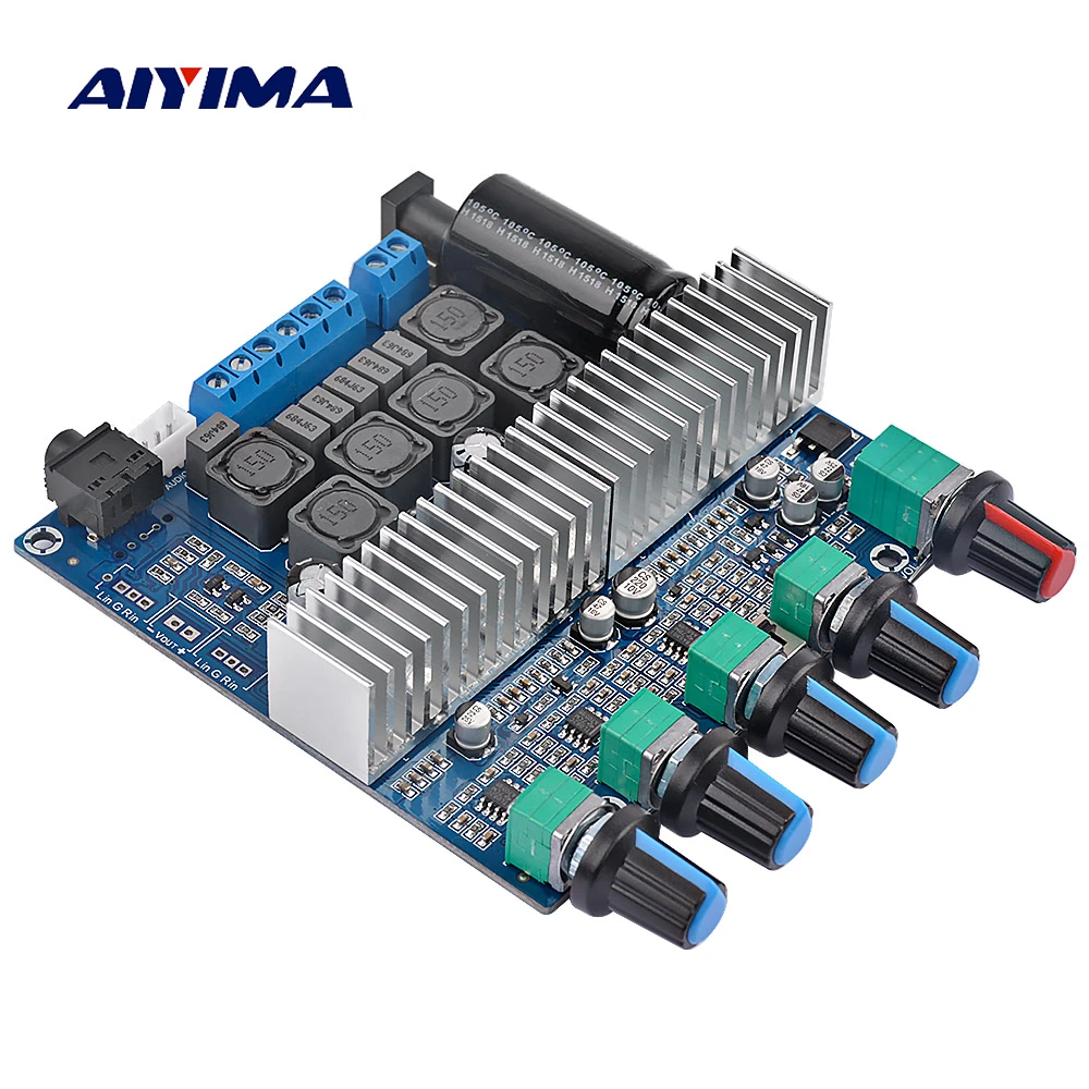 AIYIMA TPA3116 Subwoofer Amplifier Board 2.1 HIfi High Power Stereo Amp DC12V-24V 2*50W+100W Bass Amplificador for Speaker DIY